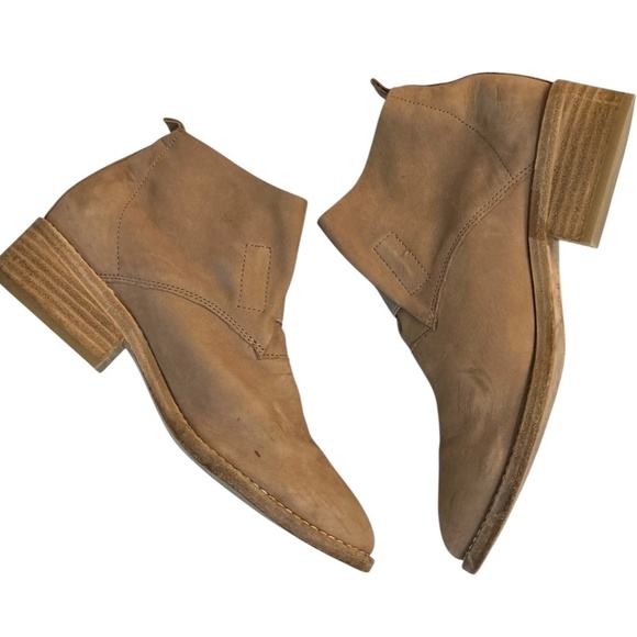 EILEEN FISHER Soul Nubuck Leather Ankle Desert Boots Antelope Brown - Picture 7 of 12